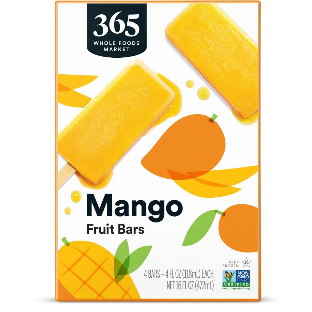 Box of Whole Foods 365 Mango fruit bars