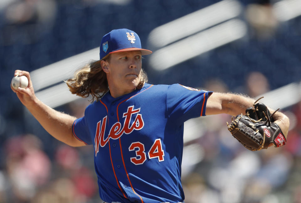 The Mets hope a healthy Noah Syndergaard will lead them to the postseason. (AP Photo)
