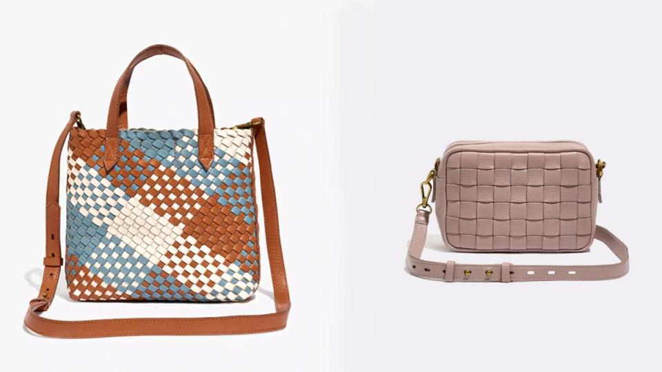 Fan-favorite bags, including woven options from the brand's iconic Transport series, are included in the sale.