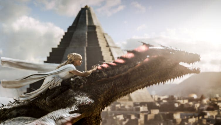 <span class="caption">Come fly with me: Daenerys takes a joyride with her dragon.</span> <span class="attribution"><span class="source">©2015 Home Box Office, Inc. All rights reserved.</span></span>