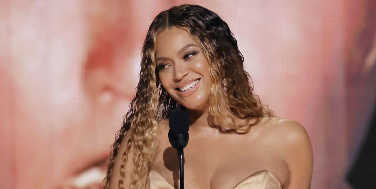 los angeles, california february 05 beyoncé accepts the best danceelectronic music album award for “renaissance” onstage during the 65th grammy awards at cryptocom arena on february 05, 2023 in los angeles, california photo by kevin wintergetty images for the recording academy