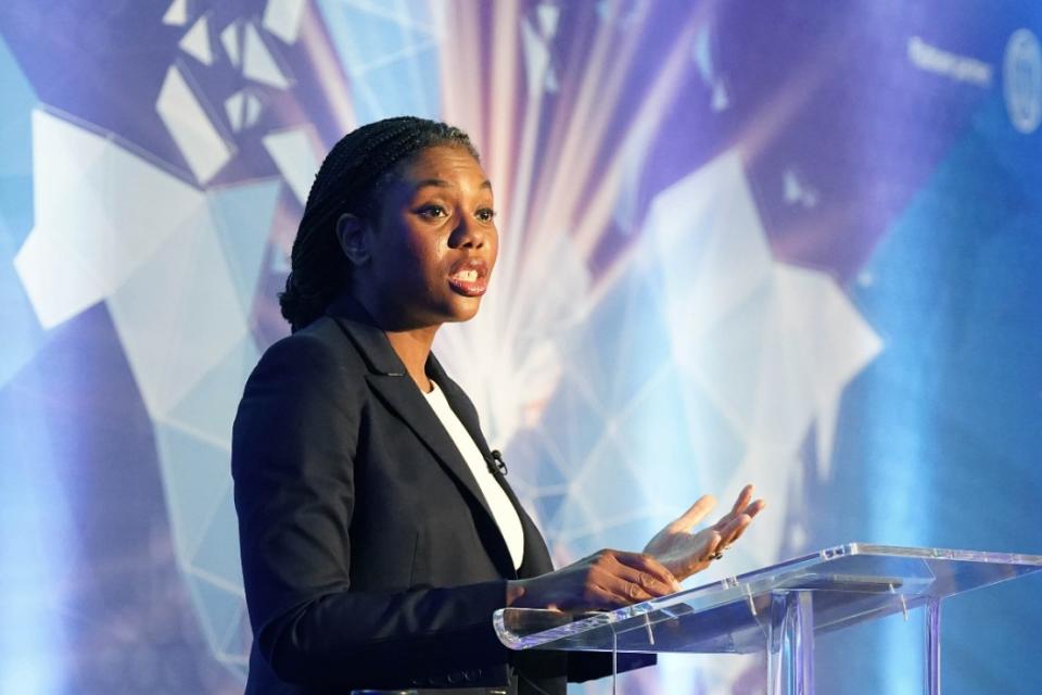 Kemi Badenoch appeared to hint at her future leadership ambitions during a business debate, saying “we will talk about leadership things after an election”. Photo: PA