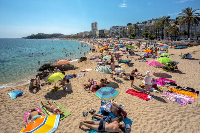 Spain , Catalonia ,Costa Brava Coast , Lloret de Mar City, Beach