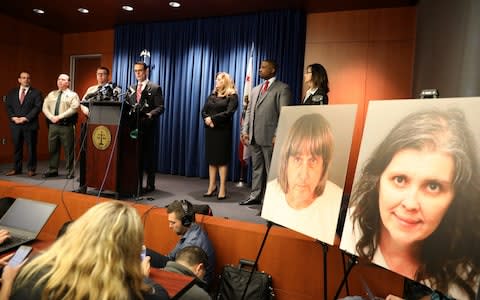 Riverside County District Attorney Mike Hestrin announces charges against David Turpin, 56, and Louise Turpin, 49, in Riverside - Credit:  LUCY NICHOLSON/Reuters