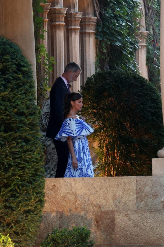 Los Reyes y doña Sofía en la recepción de Marivent