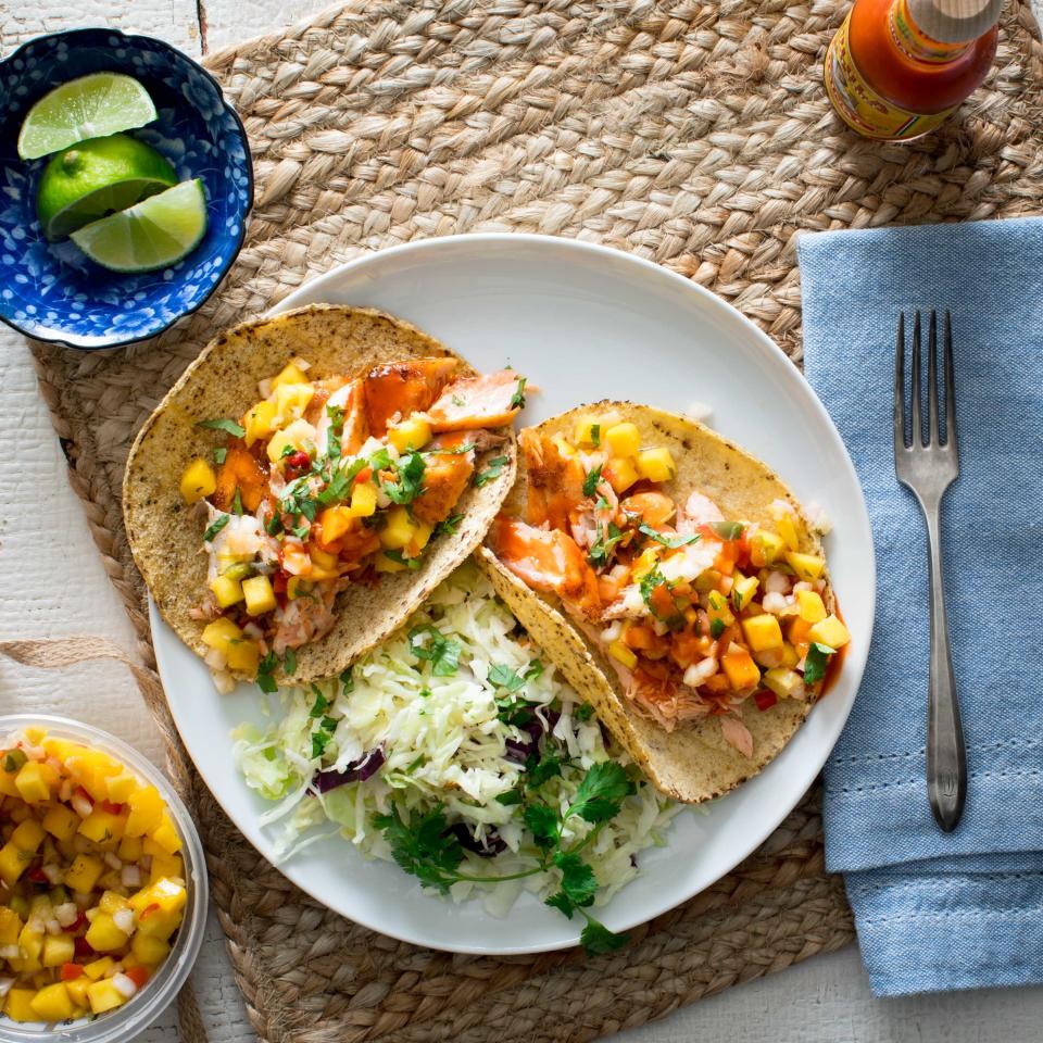 Salmon Tacos with Pineapple Salsa