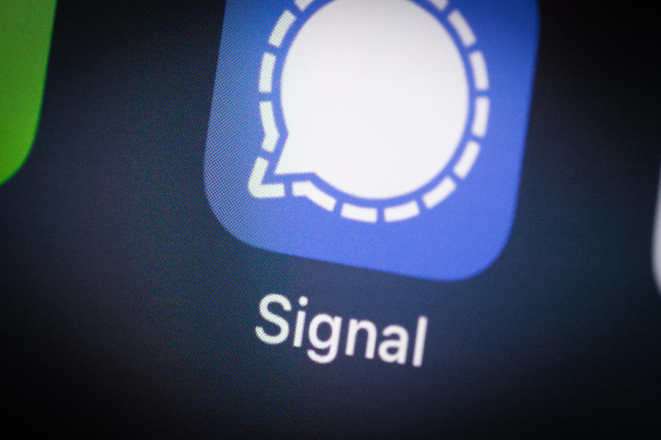 Signal se anuncia como um mensageiro privativo e seguro (Jaap Arriens/NurPhoto via Getty Images)