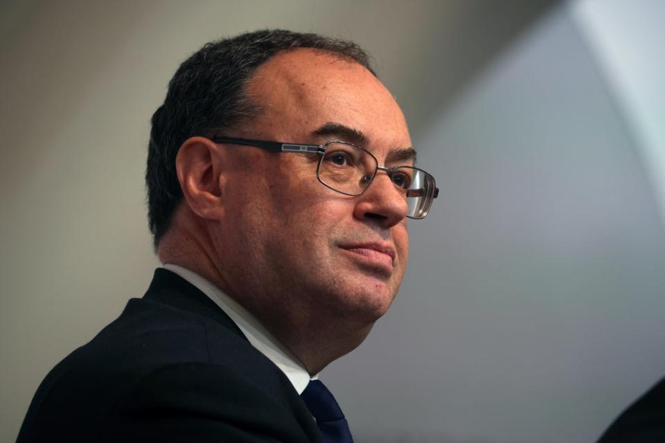 Andrew Bailey has warned the Bank of England is ‘walking a very tight line’ between tackling inflation and avoiding a recession (PA) (PA Wire)