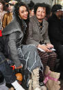 <p>FKA twigs and Matthew Josephs attend the Central Saint Martins BA Fashion Graduate Show at London's Granary Square on May 24.</p>
