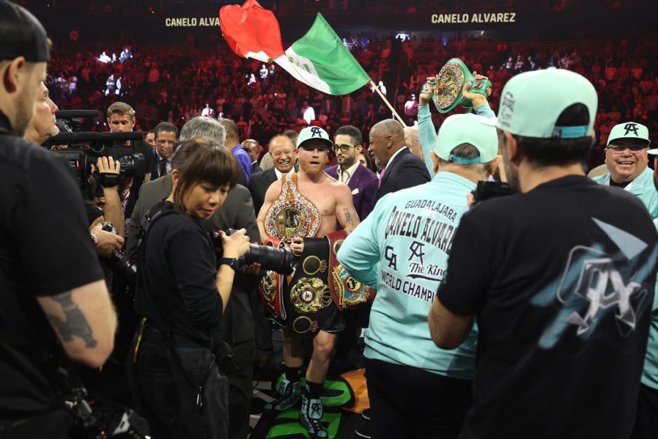 Canelo remained undisputed super-middleweight champion with the win (Getty Images)