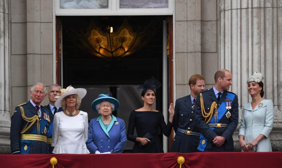 The royal family on the Palace balcony in 2018 (Victoria Jones/PA) (PA Archive)