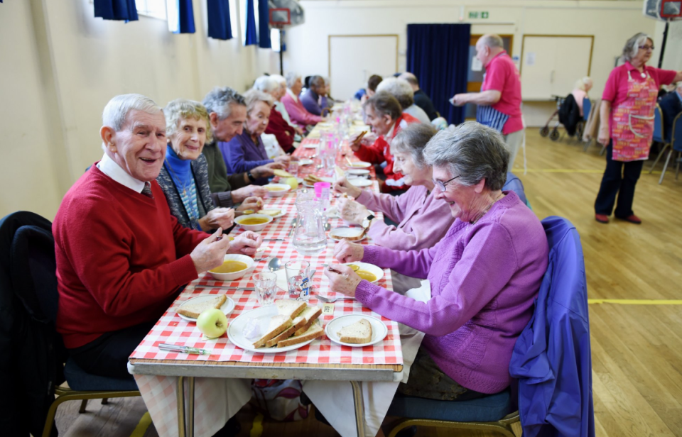 A pre-Covid community lunch in Brighton. The city thrives on high levels of volunteeringBrighton Food Partnership