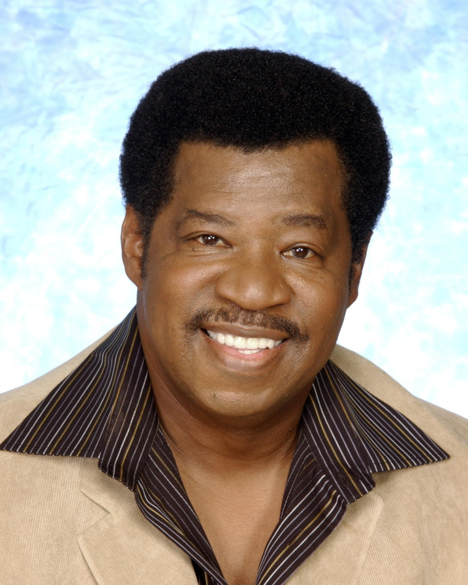 This undated photo provided by Pat Johnson via Rip Rense shows Jerry Lawson, for four decades the lead singer of cult favorite a cappella group the Persuasions. Longtime friend Rense says Lawson died Wednesday, July 10, 2019, in Phoenix after a long illness. He was 75. Lawson's smooth baritone led the eclectic sextet revered as the "The Kings of a Cappella" by their small but devoted fan base that included Frank Zappa and Rod Stewart. (Pat Johnson via AP)