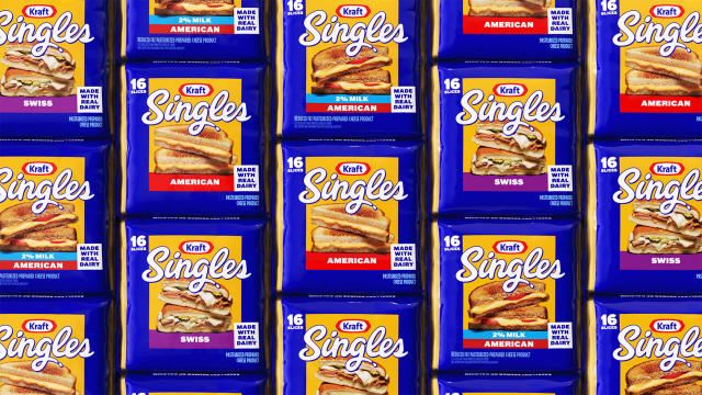 Kraft Singles&#39; newly designed suite of cheeses. (Courtesy Kraft)