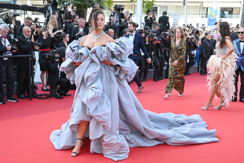 Ashley Graham at the Club Zero screening red carpet during the 2023 Cannes film festival. (Getty Images)