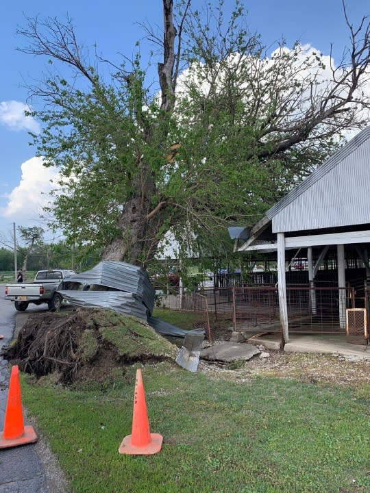 Damage from April 26, 2024, storm in Wilson County, Kansas. (Courtesy Wilson County Emergency Management)