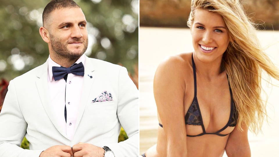 Robbie Farah and Eugenie Bouchard, pictured here in 2019.