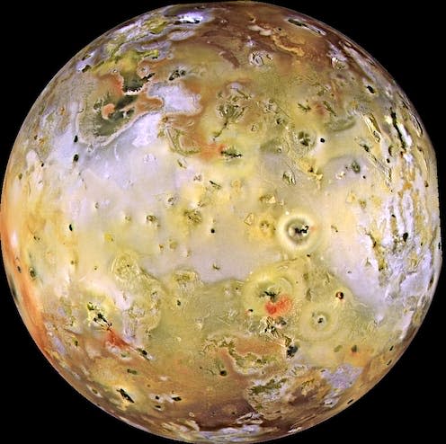 <span class="caption">Io has volcanism.</span> <span class="attribution"><span class="source"> NASA/JPL/University of Arizona</span></span>