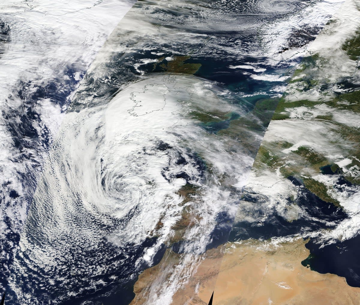 The UK is braced for Storm Babet to hit this week (EOSDIS/NASA/SWNS)
