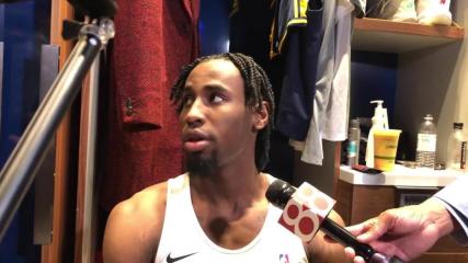 Pacers forward Aaron Nesmith discusses the Pacers' Game 3 win over the Bucks.