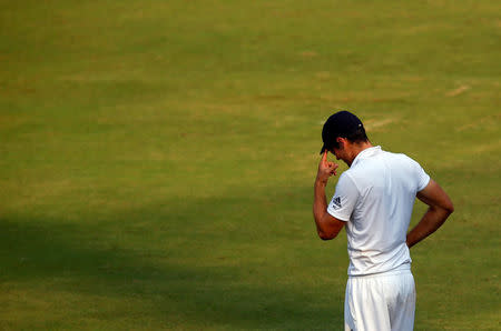 Cricket - India v England - Fourth Test cricket match - Wankhede Stadium, Mumbai, India - 9/12/16. England's Alastair Cook reacts in the field. REUTERS/Danish Siddiqui