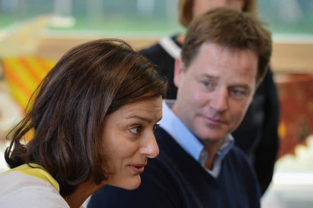 Nick Clegg with his wife Miriam Gonzalez Durantez