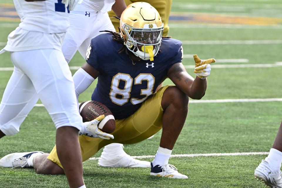 Notre Dame wide receiver Jayden Thomas has been quiet - too quiet - this season. Some of it has been because of a pulled hamstring. Some of it has been because of, who knows?