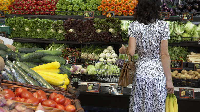 produce section of grocery store