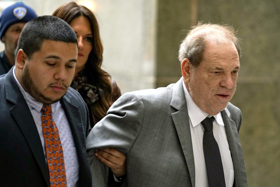 Harvey Weinstein arrives at court for a bail evaluation hearing on Dec. 6, 2019 in New York City.