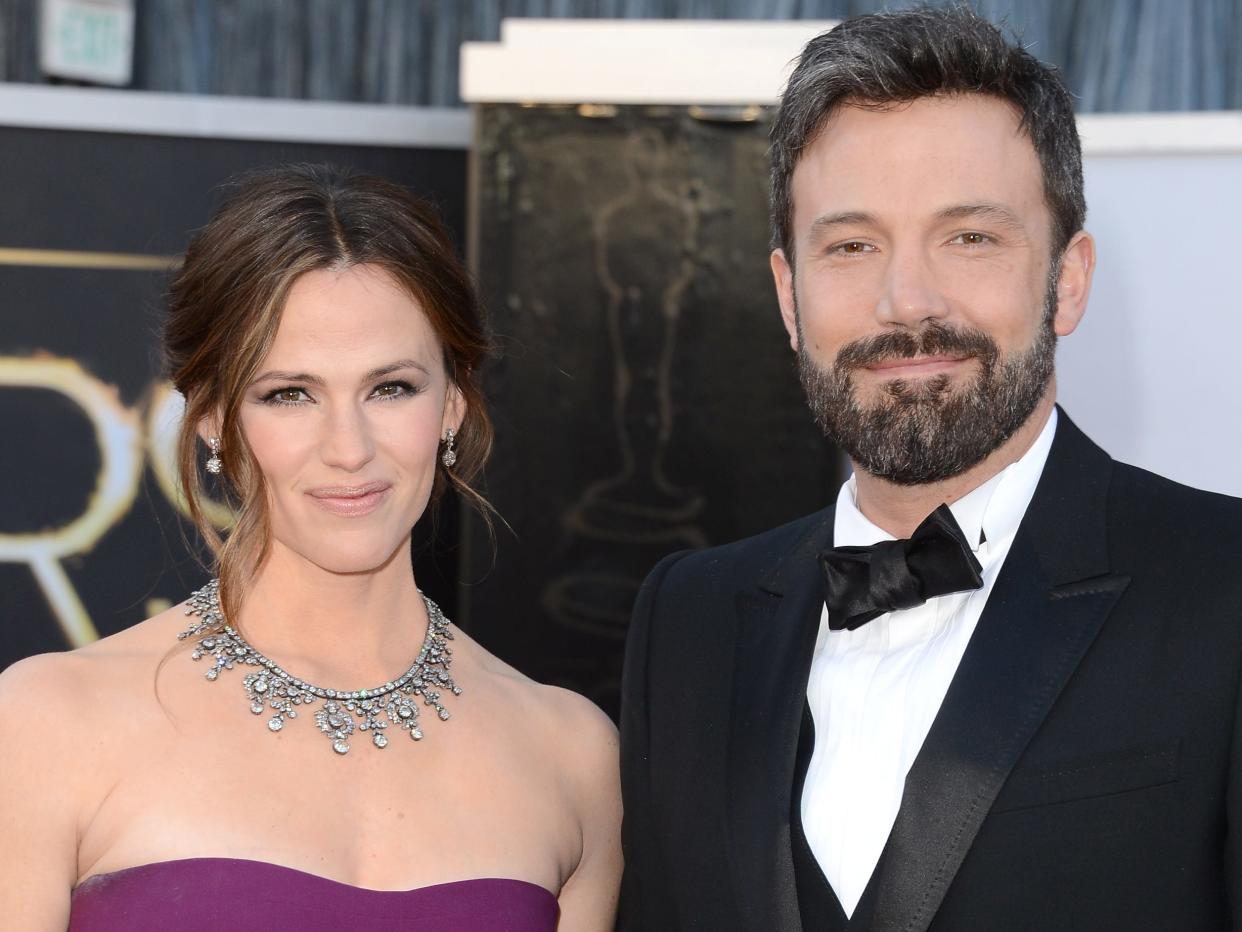 Actress Jennifer Garner and actor-director Ben Affleck arrive at the Oscars at Hollywood & Highland Center on February 24, 2013 in Hollywood, California.