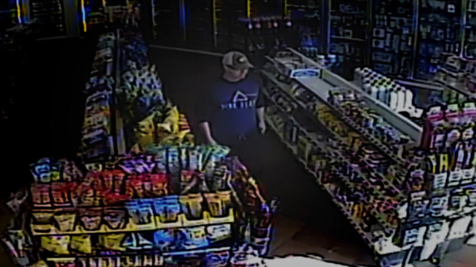 Surveillance video of Seth Perrault   in a convenience store from the day of Amanda's death  would become a crucial piece of evidence because of what he was wearing. / Credit: Ocmulgee Judicial Circuit  District Attorney's Office