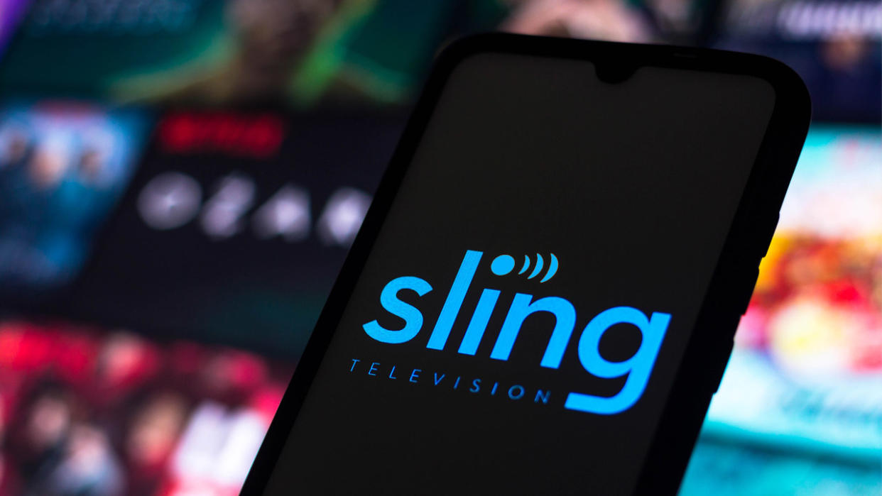  Sling TV logo seen displayed on a smartphone 