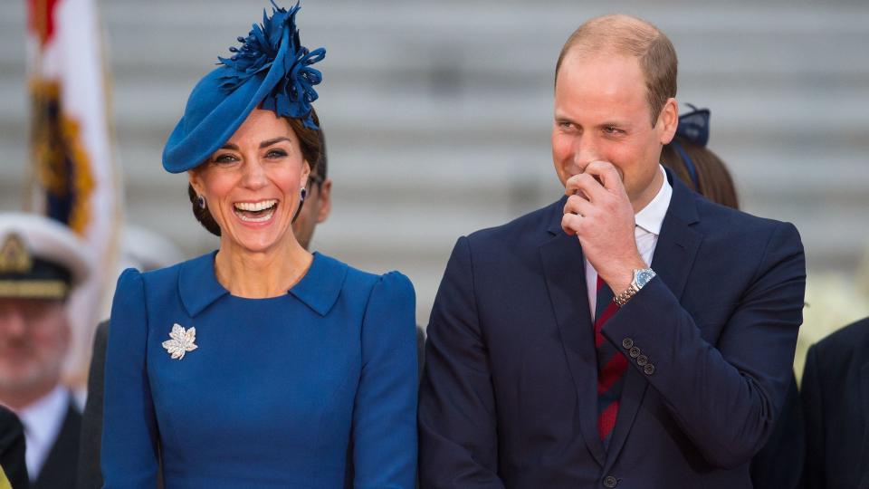 William with kate laughing