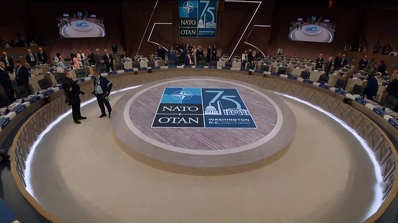 Une vue de la grande salle de réunion de l'Alliance atlantique