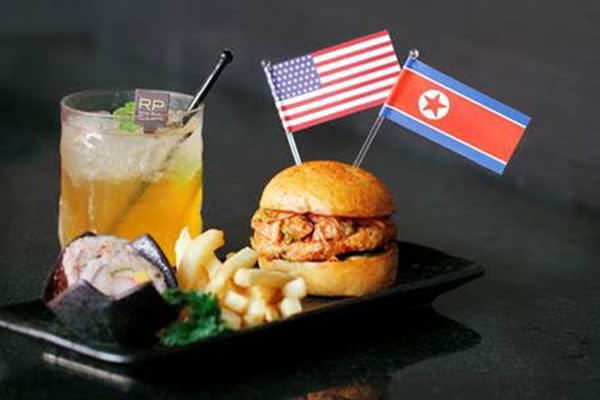 Royal Plaza on Scotts’ Trump-Kim promotion: “Trump-Kim Burger” and “Summit Iced Tea”