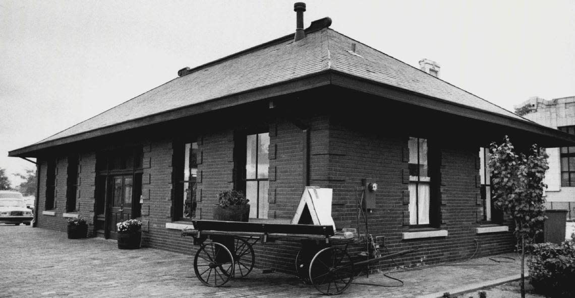 The former baggage building at the Rock Island Depot became Rock Island Cafe in March of 1985.