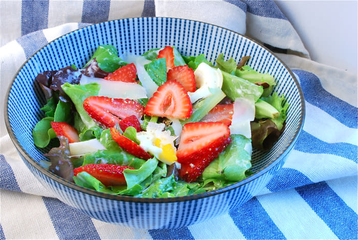 Savory Strawberry Salad with Buttermilk Dressing