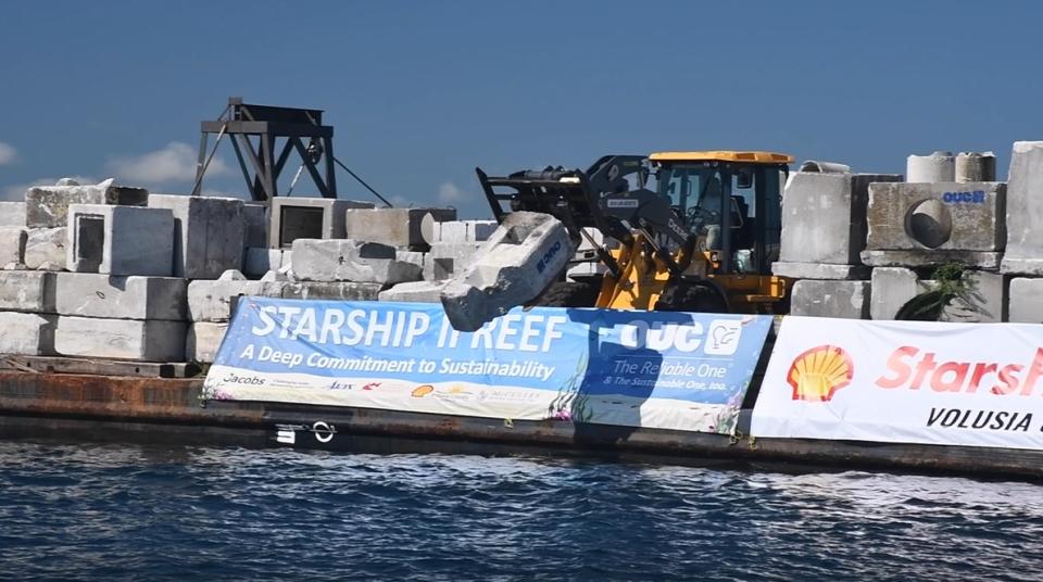 This transport will help marine life in habitats off the coast of eastern Florida.