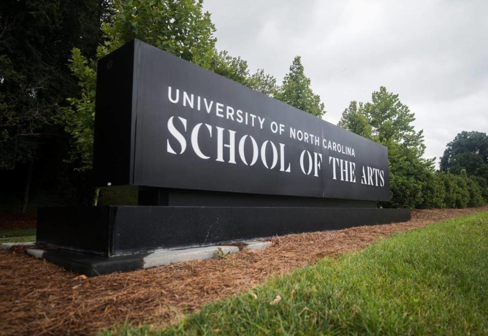 The University of North Carolina School of the Arts in Winston-Salem, N.C., pictured here on July 19, 2021, is a creative and performing arts conservatory for high school and college students.