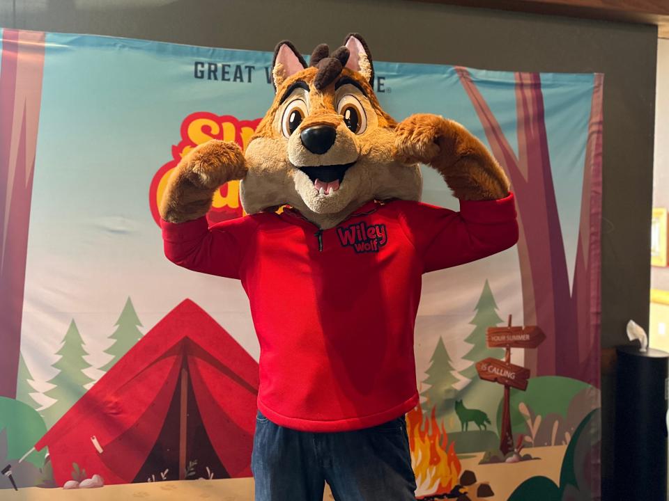 Wolf mascot for Great Wolf Lodge.