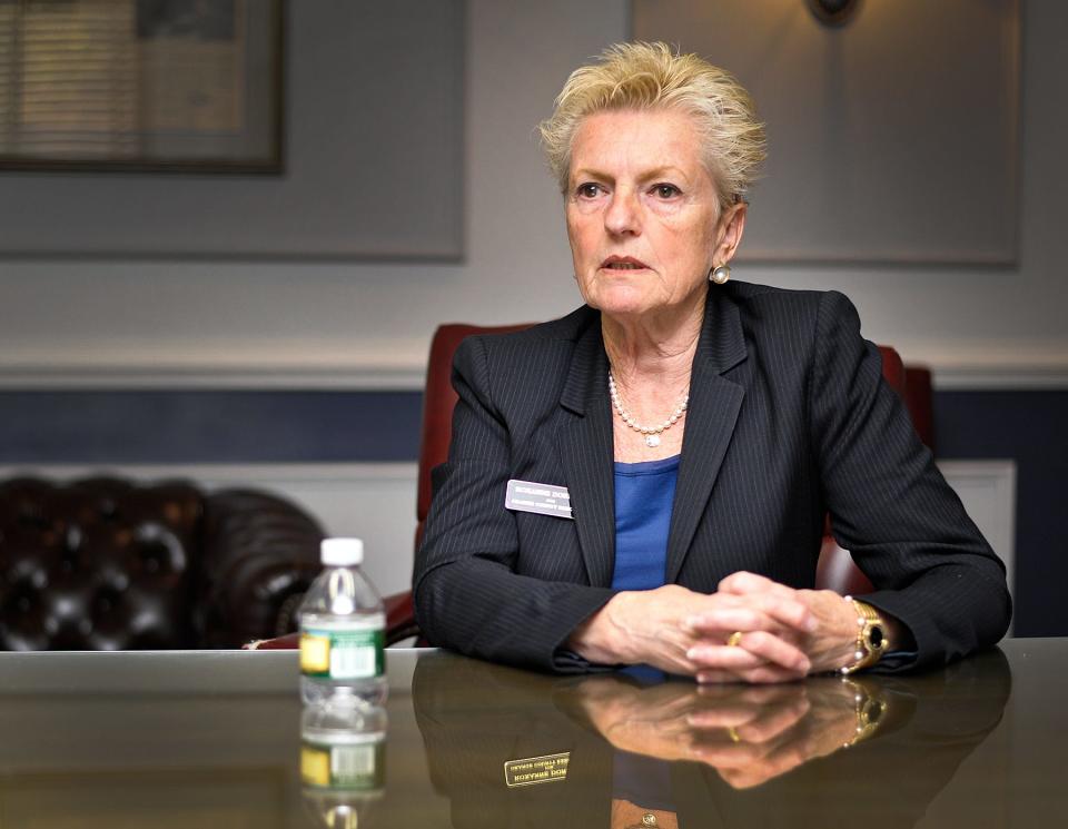 Roxanne Donnery speaks at a Times Herald-Record editorial board meeting on Monday, Oct. 21, 2013.