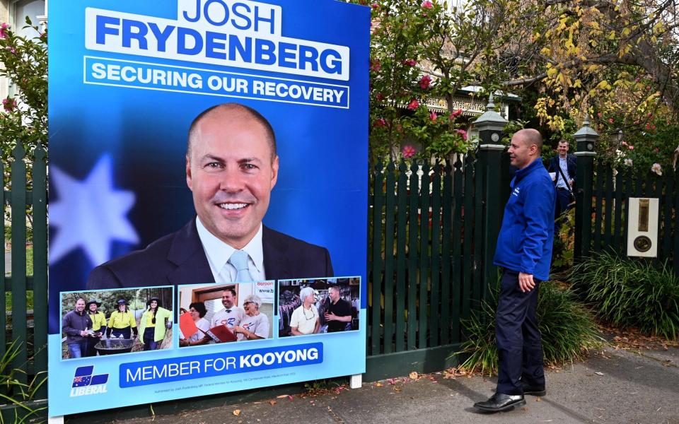 Josh Frydenberg is six points behind Dr Monique Ryan in the polls - WILLIAM WEST/AFP