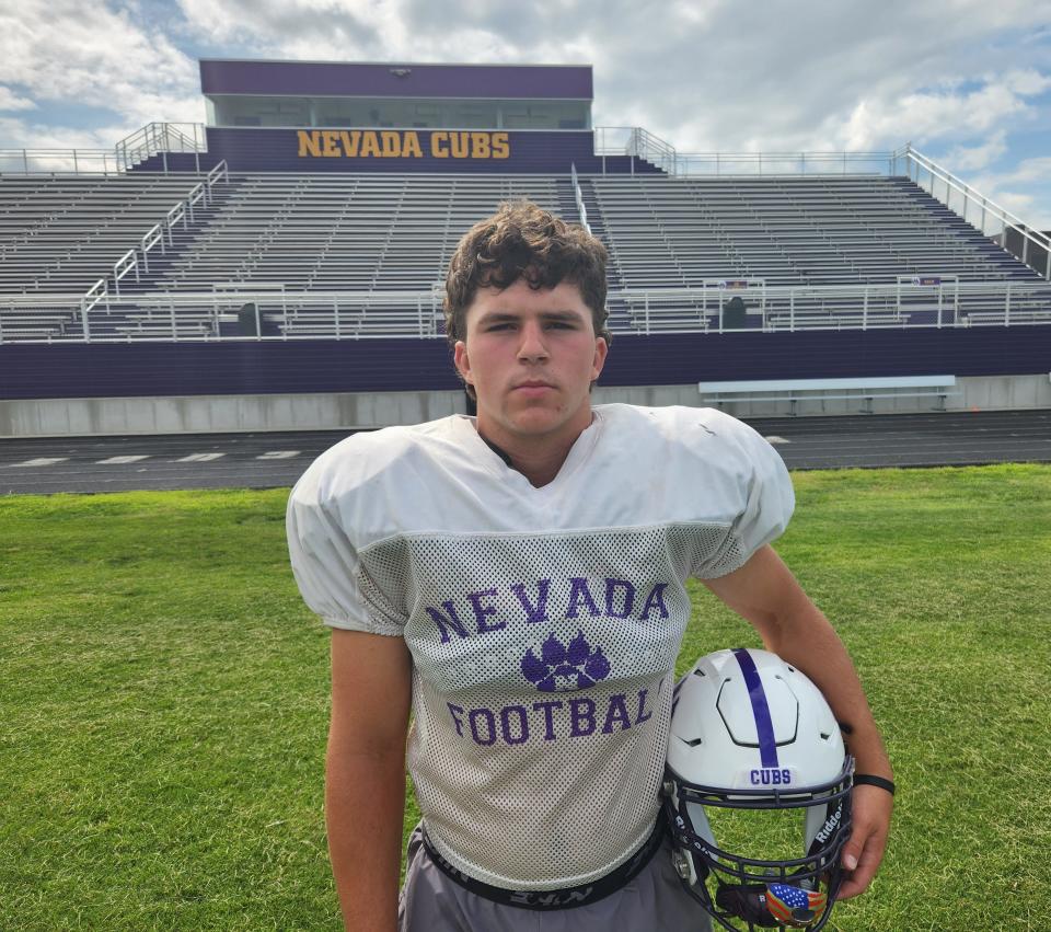 Linebacker Jackson Burlage is the vocal leader for the Nevada football team heading into the 2023 season. Burlage emerged as one of the best linebackers in Class 3A last season for a Cub team that finished 8-3.