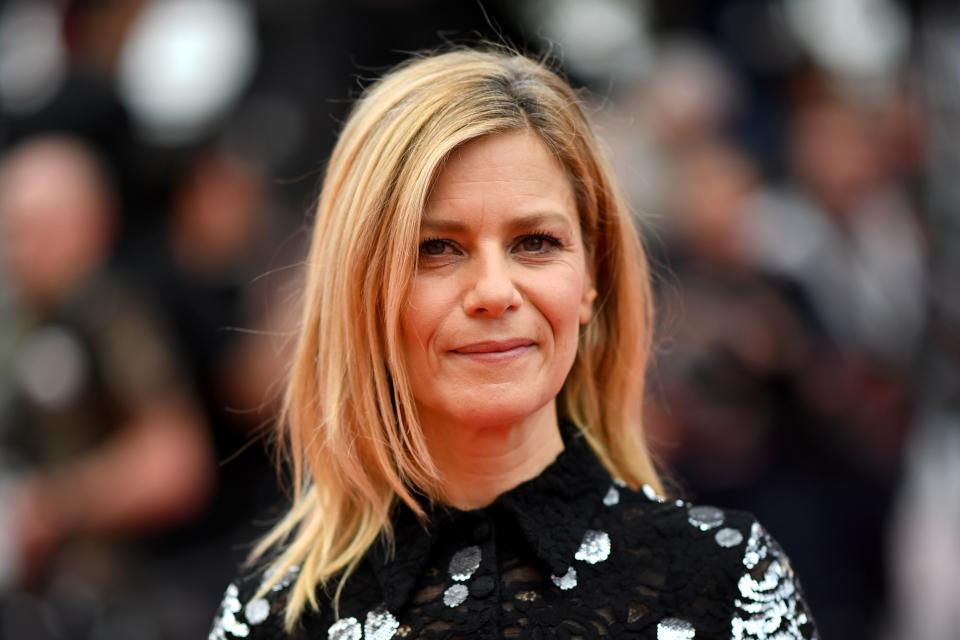 French actress and member of the Un Certain Regard Jury Marina Fois arrives for the screening of the film "Matthias and Maxime" at the 72nd edition of the Cannes Film Festival in Cannes, southern France, on May 22, 2019. (Photo by LOIC VENANCE / AFP) (Photo by LOIC VENANCE/AFP via Getty Images)