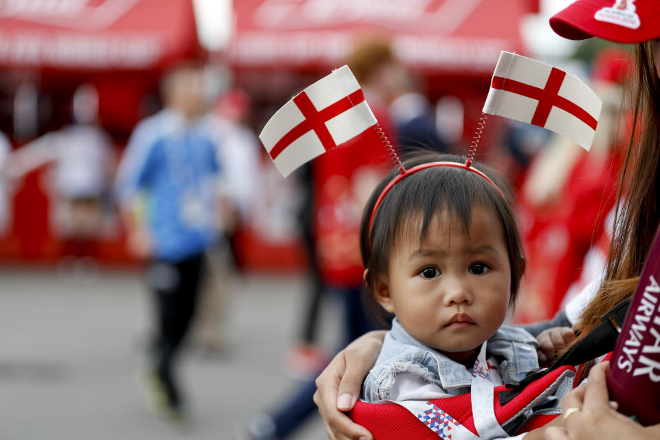 <p>Young and old have come out to support England </p>