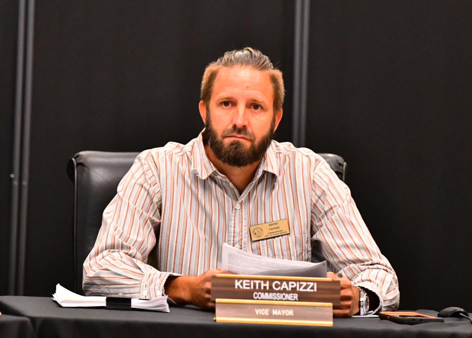 Cocoa Beach Vice Mayor Keith Capizzi during Thursday's meeting at the Cocoa Beach Country Club.