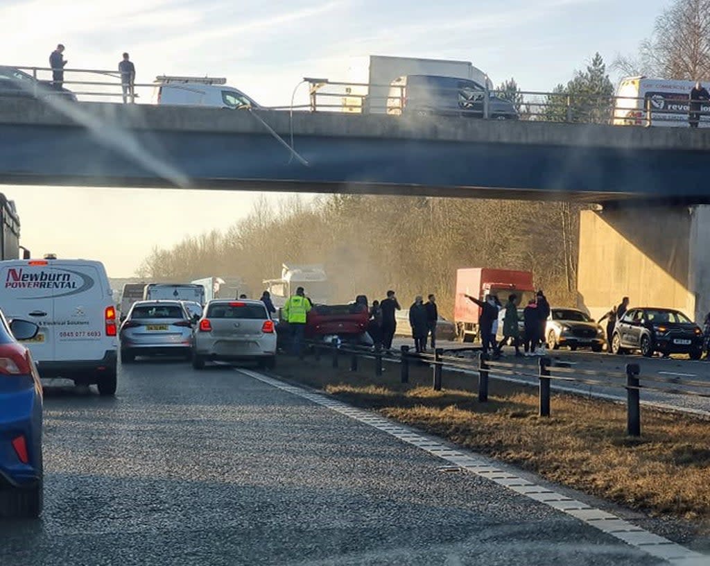 Photo of the scene at Bowburn interchange (PA)