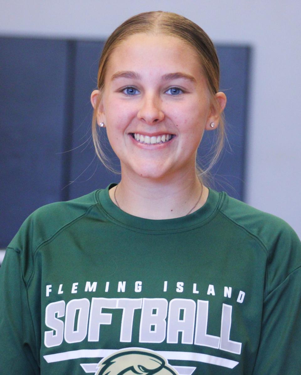 Fleming Island softball's Breanna Wadley is pictured at High School 9:12 Spring Sports Media Day.