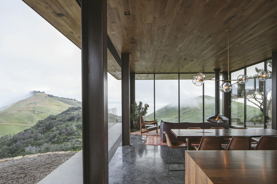 This image released by Anacapa Architecture shows an off-grid guest house in Hollister Ranch, Calif., one of the last remaining undeveloped coastal areas in California, located on a wildlife preserve. The Anacapa Architecture firm, in Santa Barbara, California, and Portland, Oregon, has built several upscale off-grid homes in recent years, and has several more off-grid projects in the works. (Erin Feinblatt via AP)