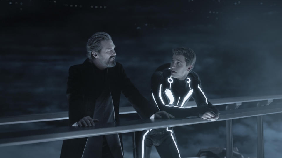 Garret Hedlund and Jeff Bridges in Tron: Legacy. (Disney Enterprises, Inc. All Rights Reserved)